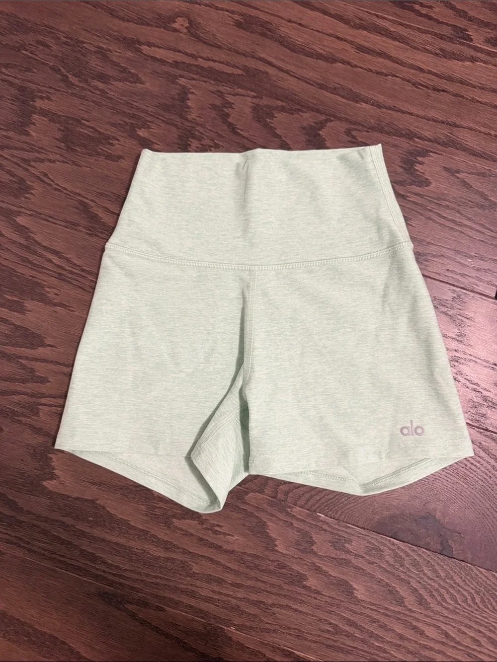 Alo Yoga AloSoft Bike Shorts - Heathered Spearmint '3inch